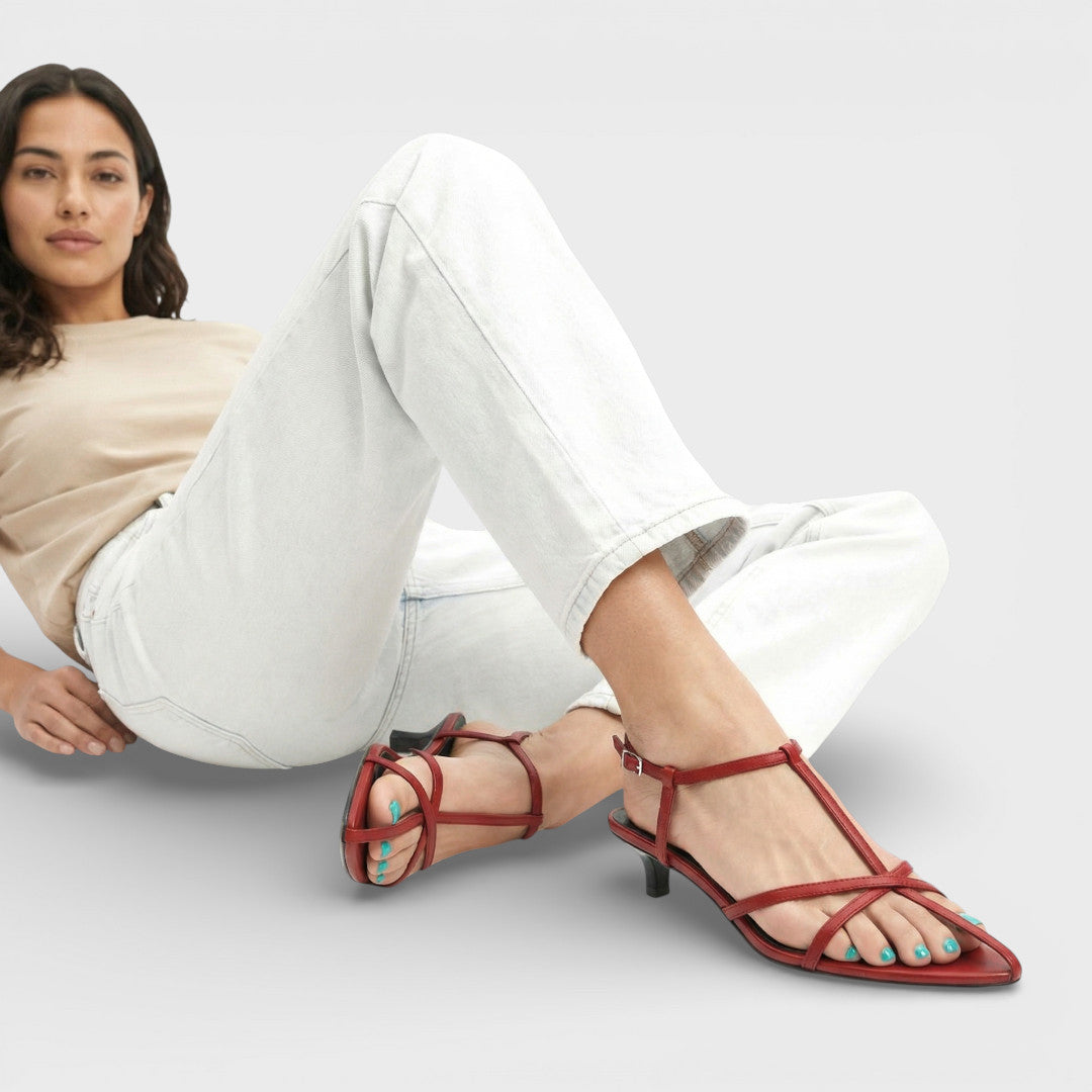 Sandalias Gladiador Tacón Bajo Mujer
