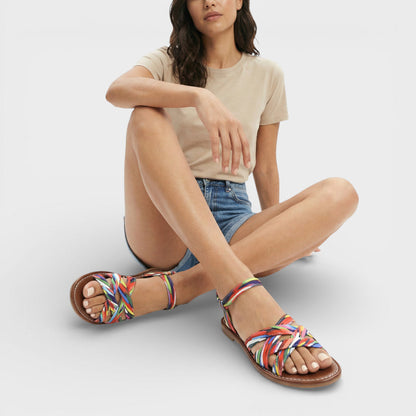 Sandalias Planas Mujer Tiras Romanas