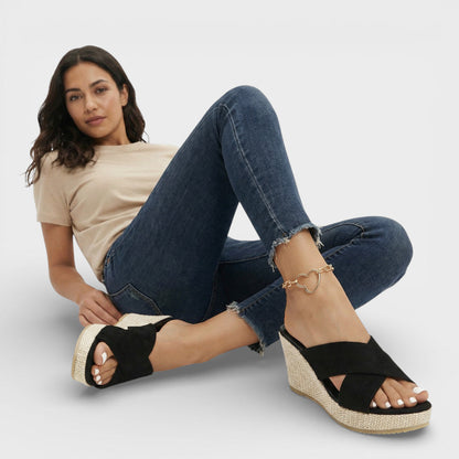 Sandalias Cuña Mujer Plataforma Tiras