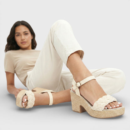 Sandalias Cuña Boho Mujer