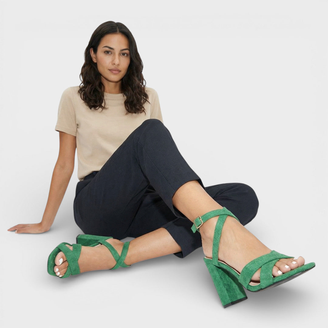 Sandalias Elegantes de Tacón Mujer