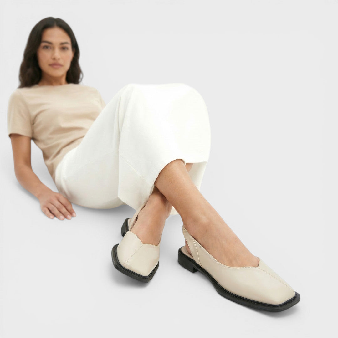 Sandalias Planas Mujer Punta Cuadrada