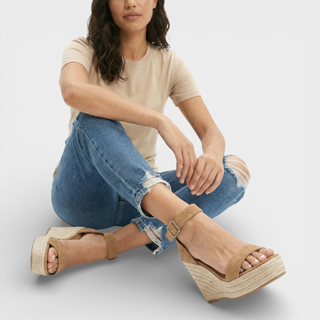 Sandalias Cuña Fiesta Mujer