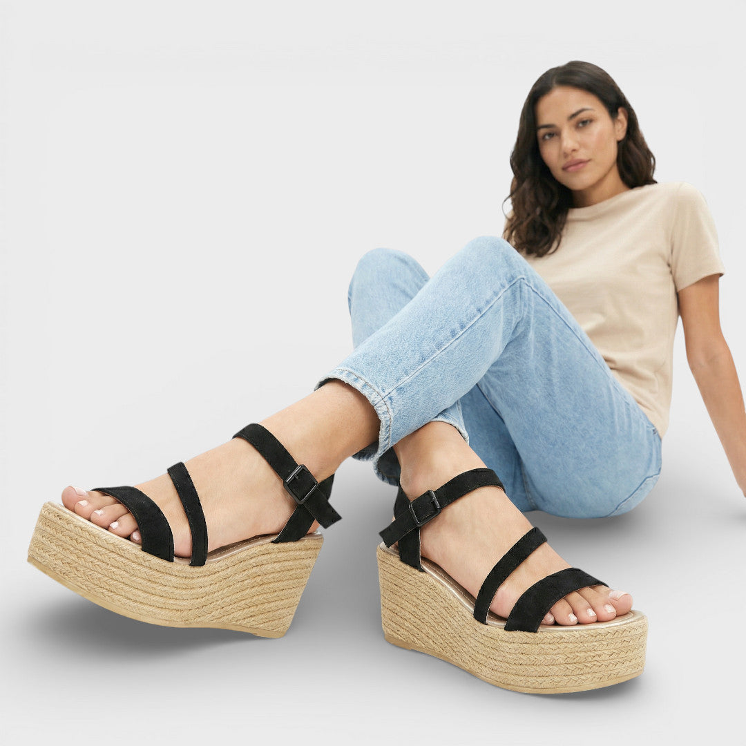 Sandalias Esparto Cuña Mujer