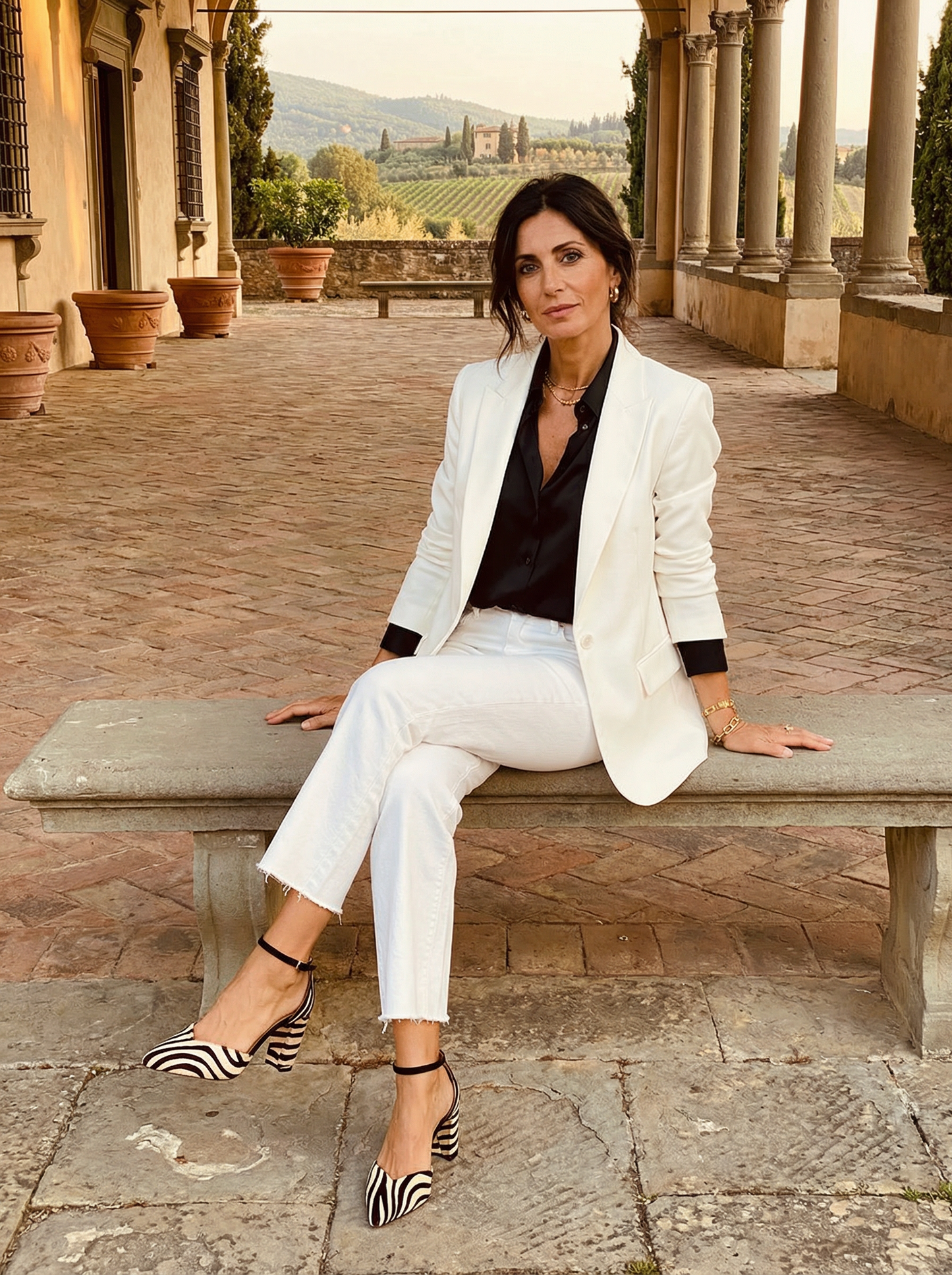Zebrina | Sandalias con tacón medio y patrón de cebra