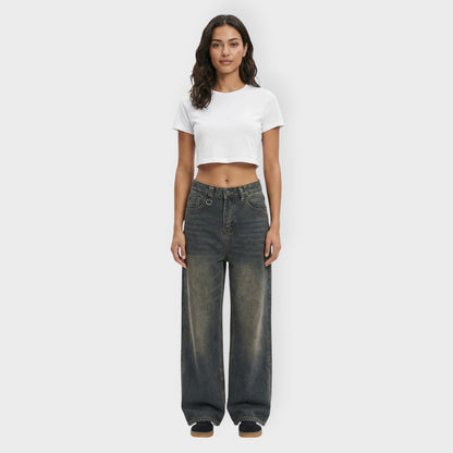 Vaqueros Baggy Mujer Pierna Ancha
