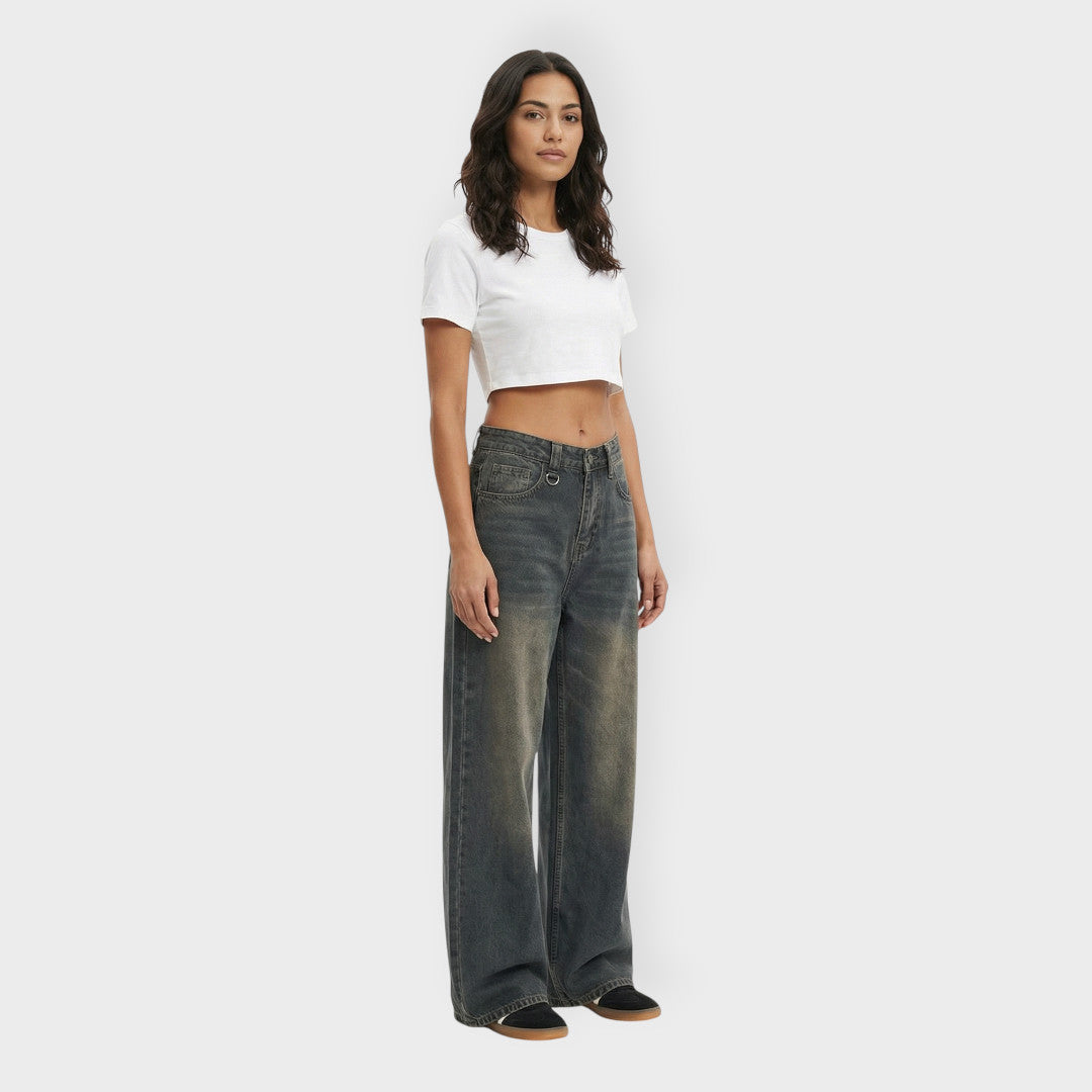 Vaqueros Baggy Mujer Pierna Ancha