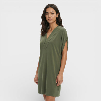 Vestido Elegante Mangas Abertas Mujer