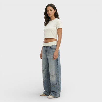 Vaqueros Baggy Wide Leg Mujer