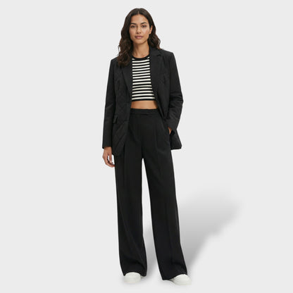 Pantalones Anchos Tiro Alto Mujer