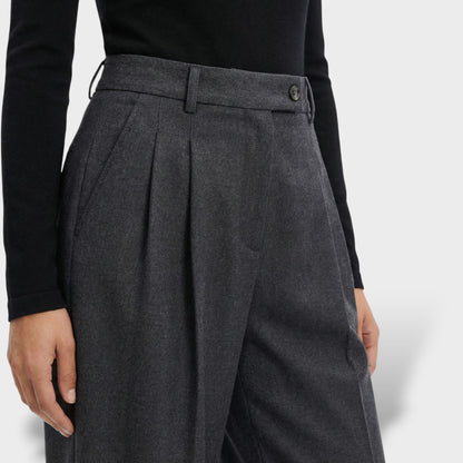 Pantalones Anchos Tiro Alto Mujer