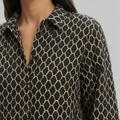 Blusa Fluida Escote Pico Mujer