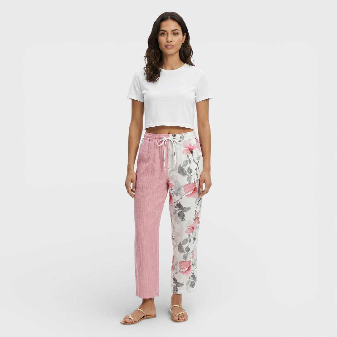 Pantalones Tobilleros Estampado Mujer