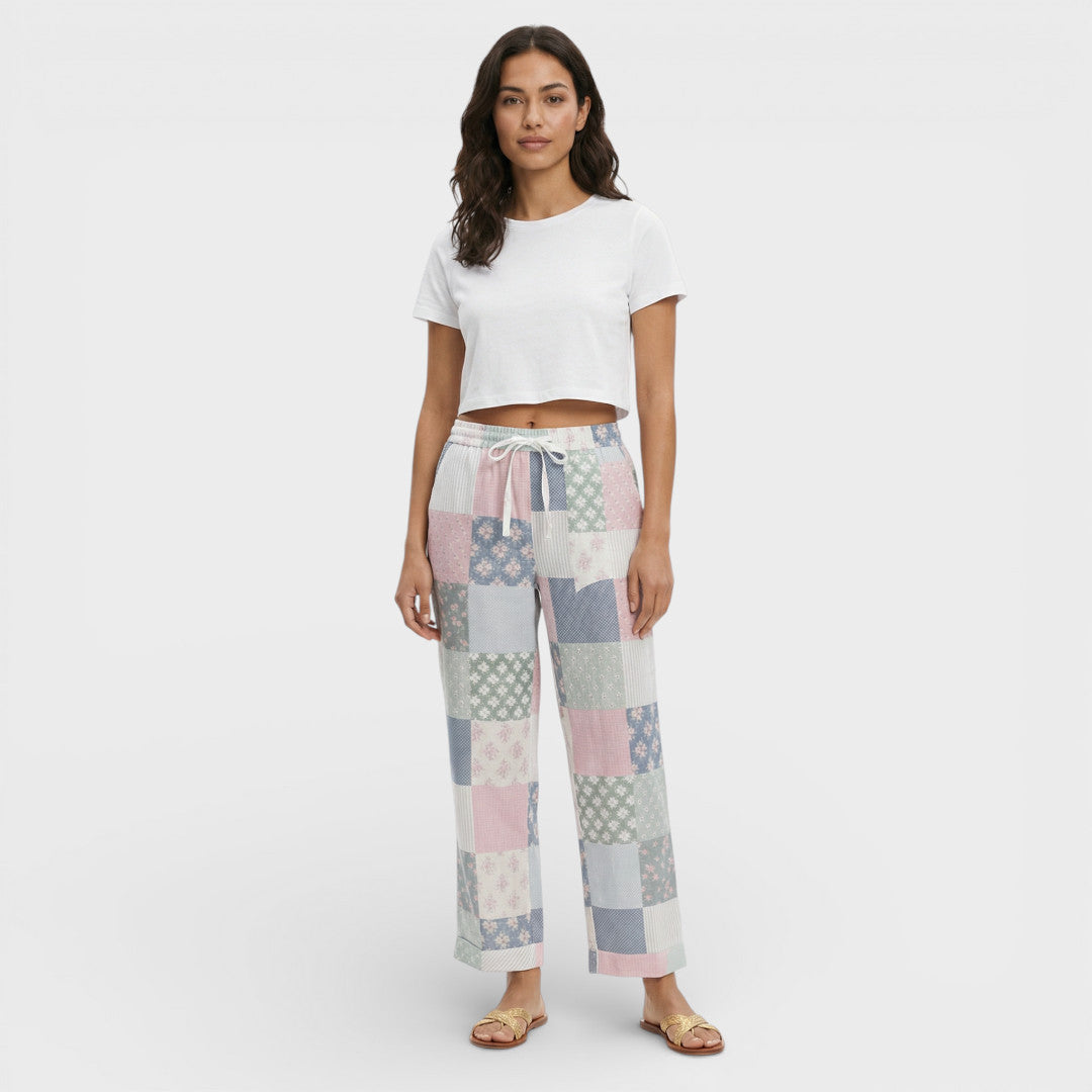 Pantalones Tobilleros Estampado Mujer