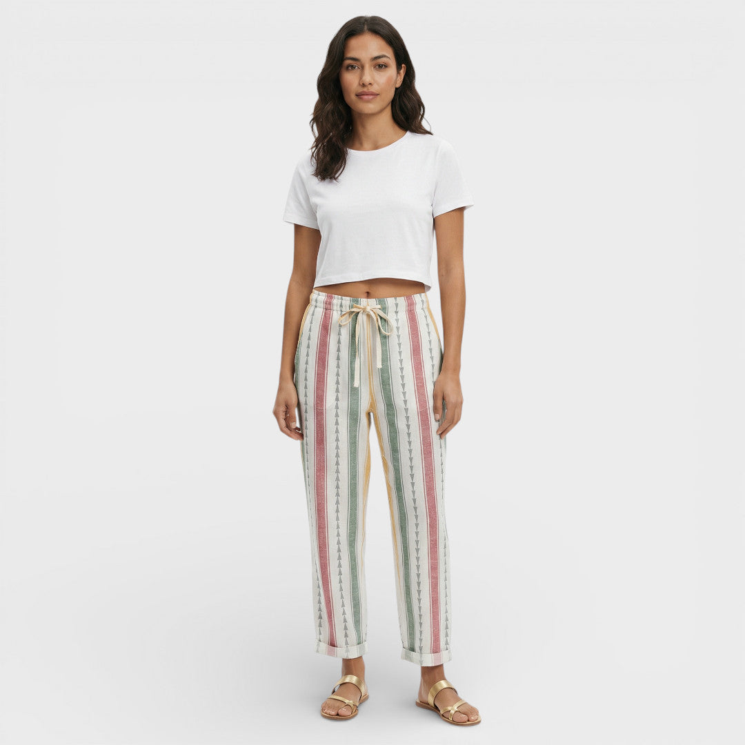 Pantalones Tobilleros Estampado Mujer