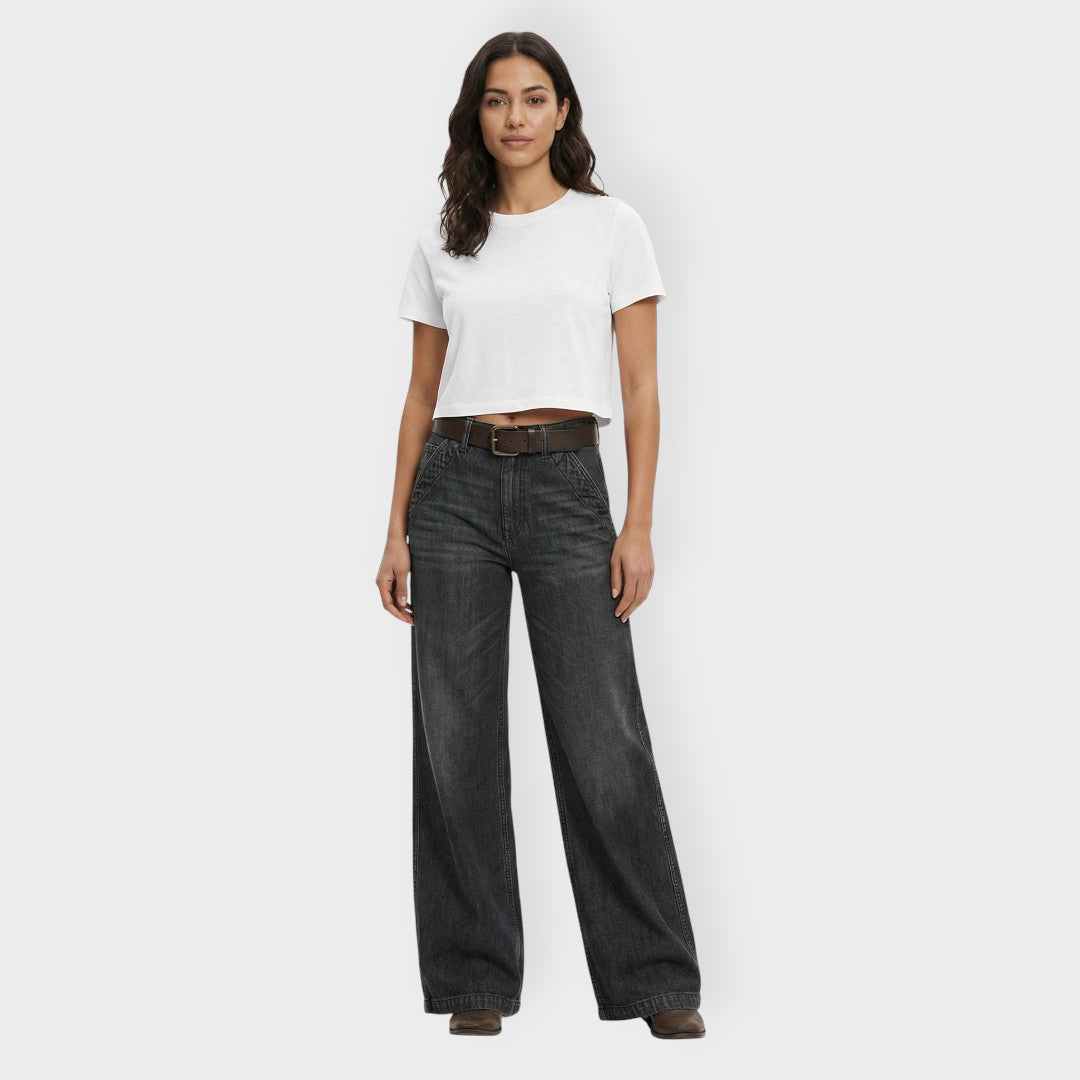 Vaqueros Wide Leg Mujer Rotos