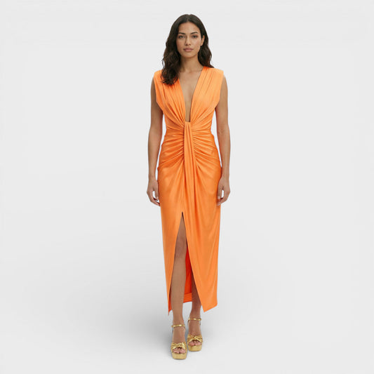 Vestido Midi Fiesta Escote Pico