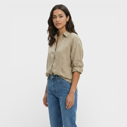 Camisa Plisada Ligera Mujer Elegante