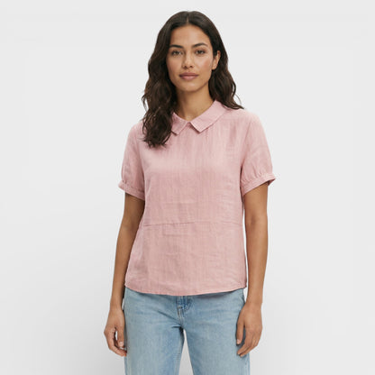 Blusa Manga Corta Cuello Redondo