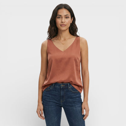 Top Escote Pico Mujer Elegante