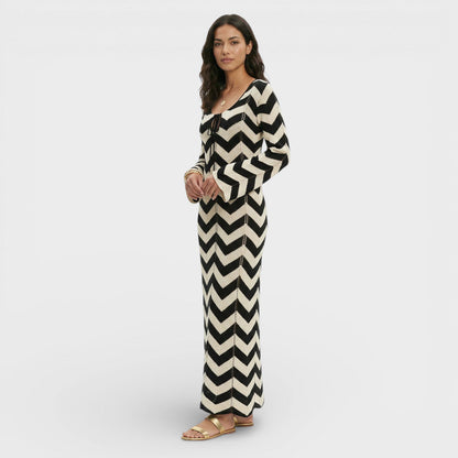 Vestido De Punto Elegante Mujer
