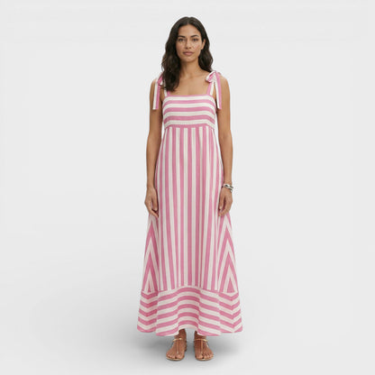 Vestido Largo Estampado Línea A