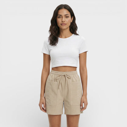 Shorts Mujer Tiro Alto Holgados