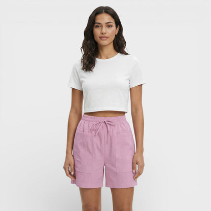 Shorts Mujer Tiro Alto Holgados
