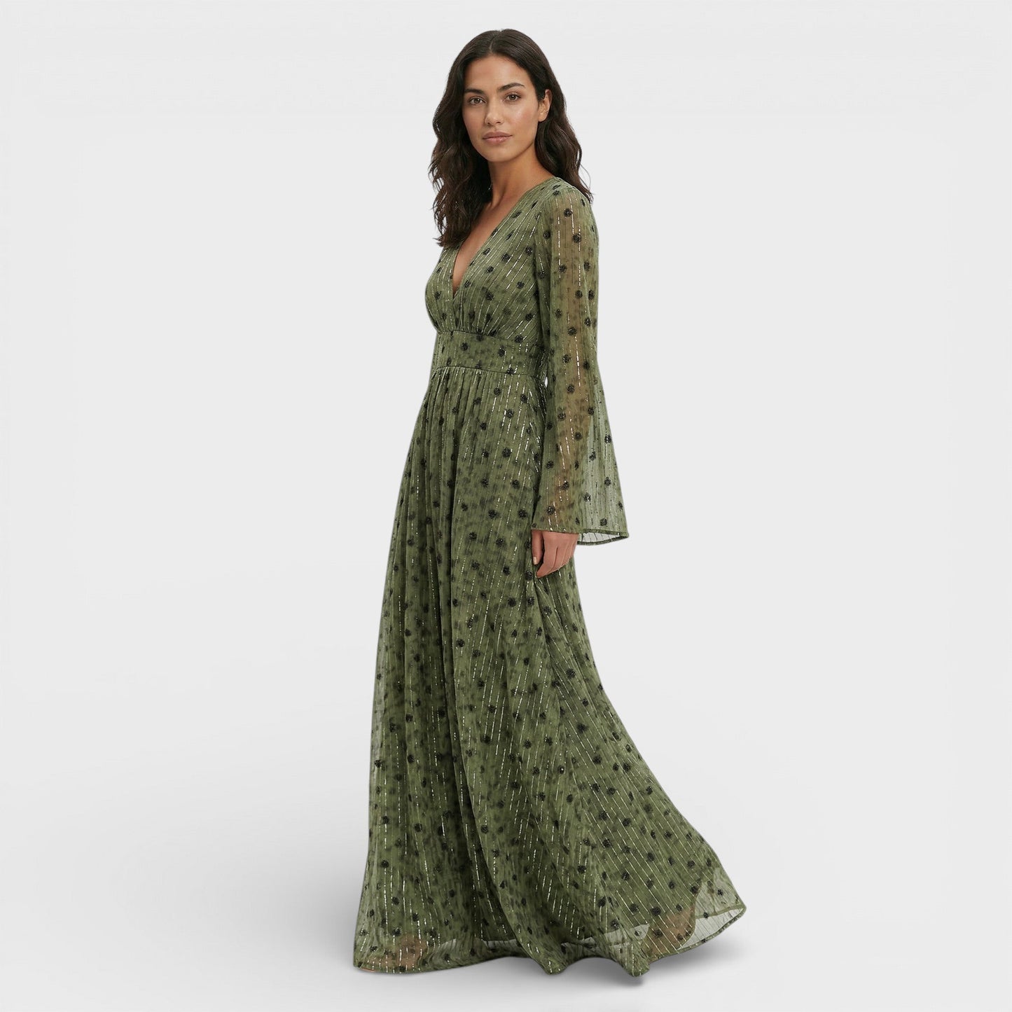 Vestido Maxi Bohemio Escote Pico