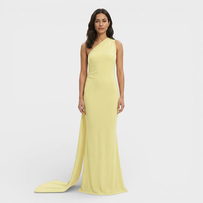 Vestido Maxi Asimétrico Espalda Descubierta