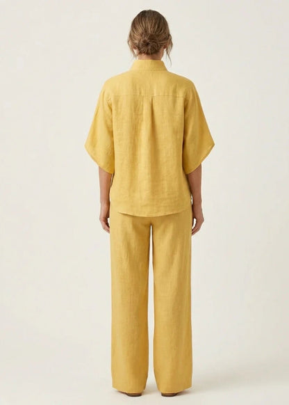 Conjunto fresco de algodón y lino | Blusa + Pantalón Gratis