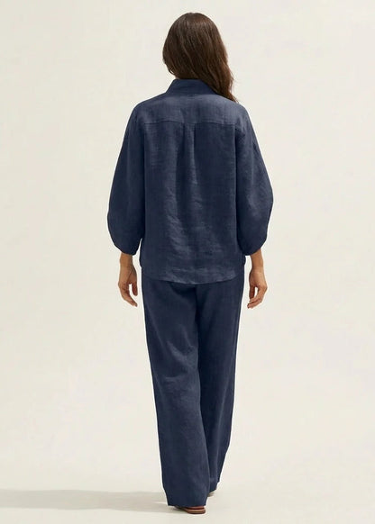 Conjunto fresco de algodón y lino | Blusa + Pantalón Gratis