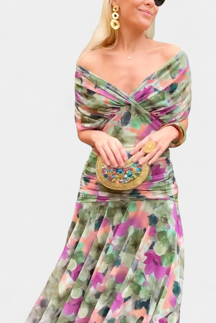 Eryzziah – Vestido elegante con estampado floral