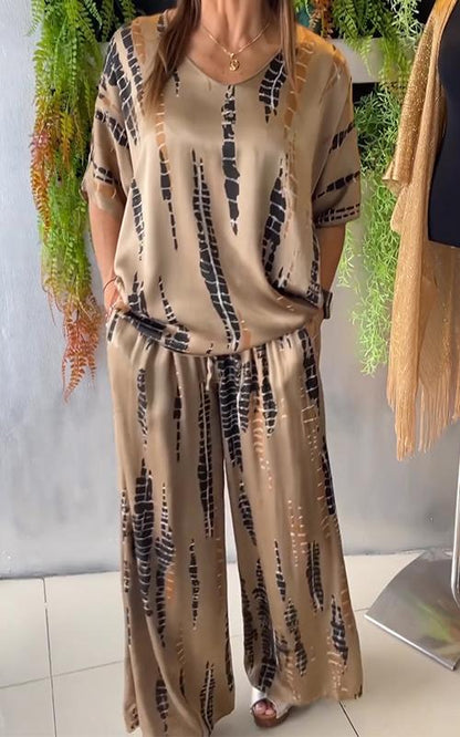 Marie – Conjunto estampado de dos piezas