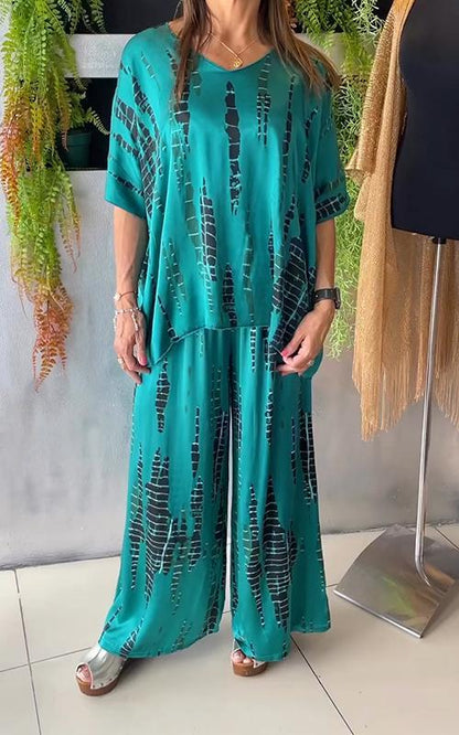 Marie – Conjunto estampado de dos piezas