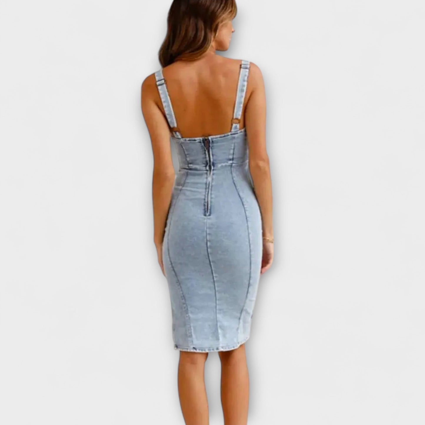 Ana - Vestido de mezclilla con tirantes ajustables