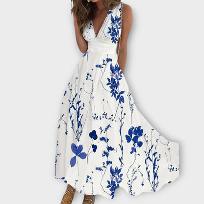 Romy - Vestido floral con escote en V