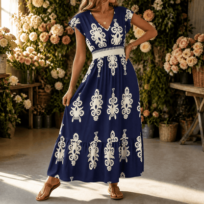 Valeria – Vestido midi con escote en V