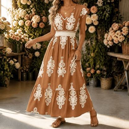 Valeria – Vestido midi con escote en V