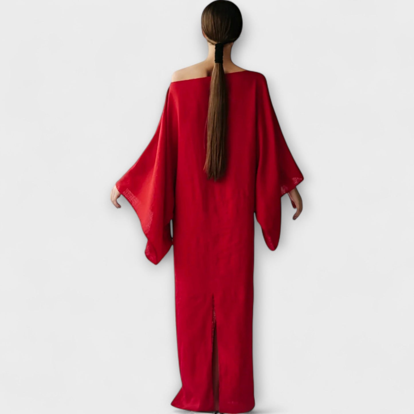 Dana - Vestido kimono hecho de lino y algodón
