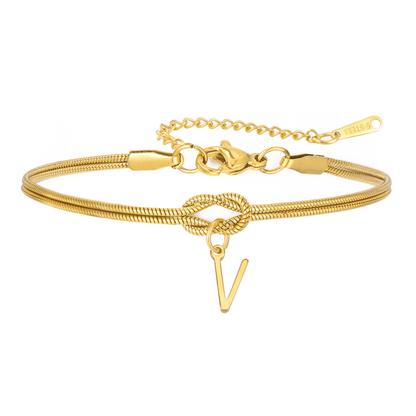 PULSERA NUDO CON INICIAL