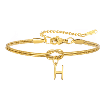 PULSERA NUDO CON INICIAL