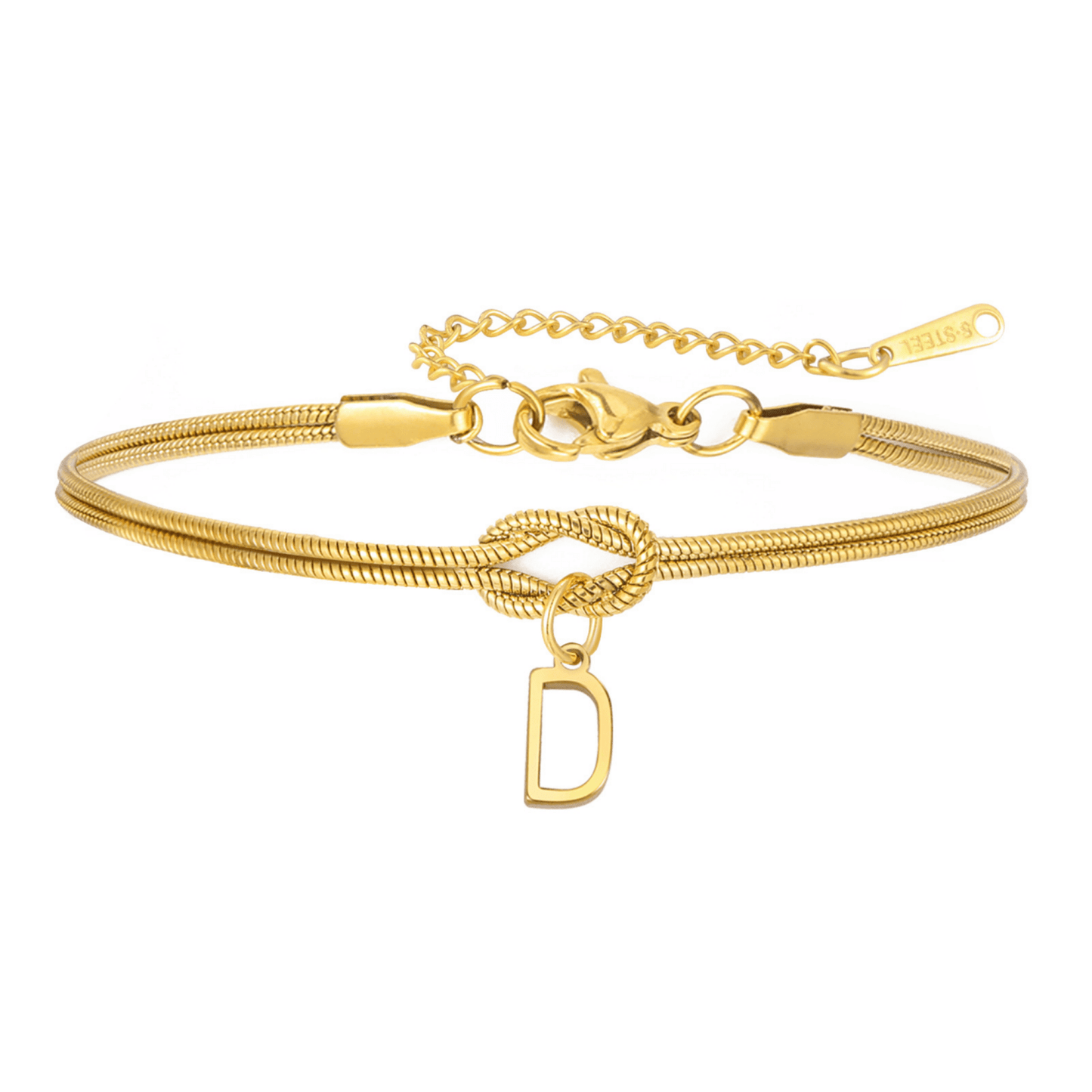PULSERA NUDO CON INICIAL