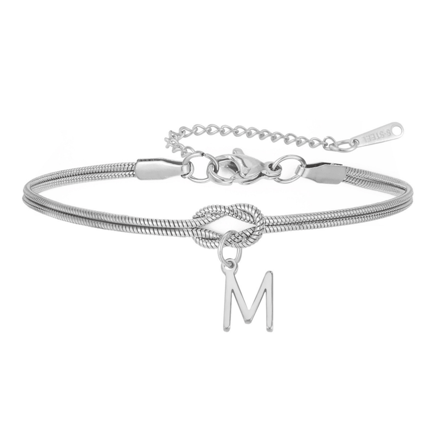PULSERA NUDO CON INICIAL