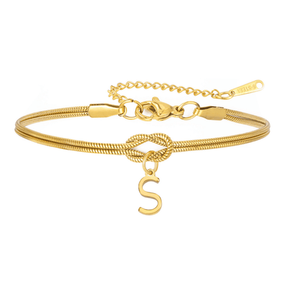 PULSERA NUDO CON INICIAL
