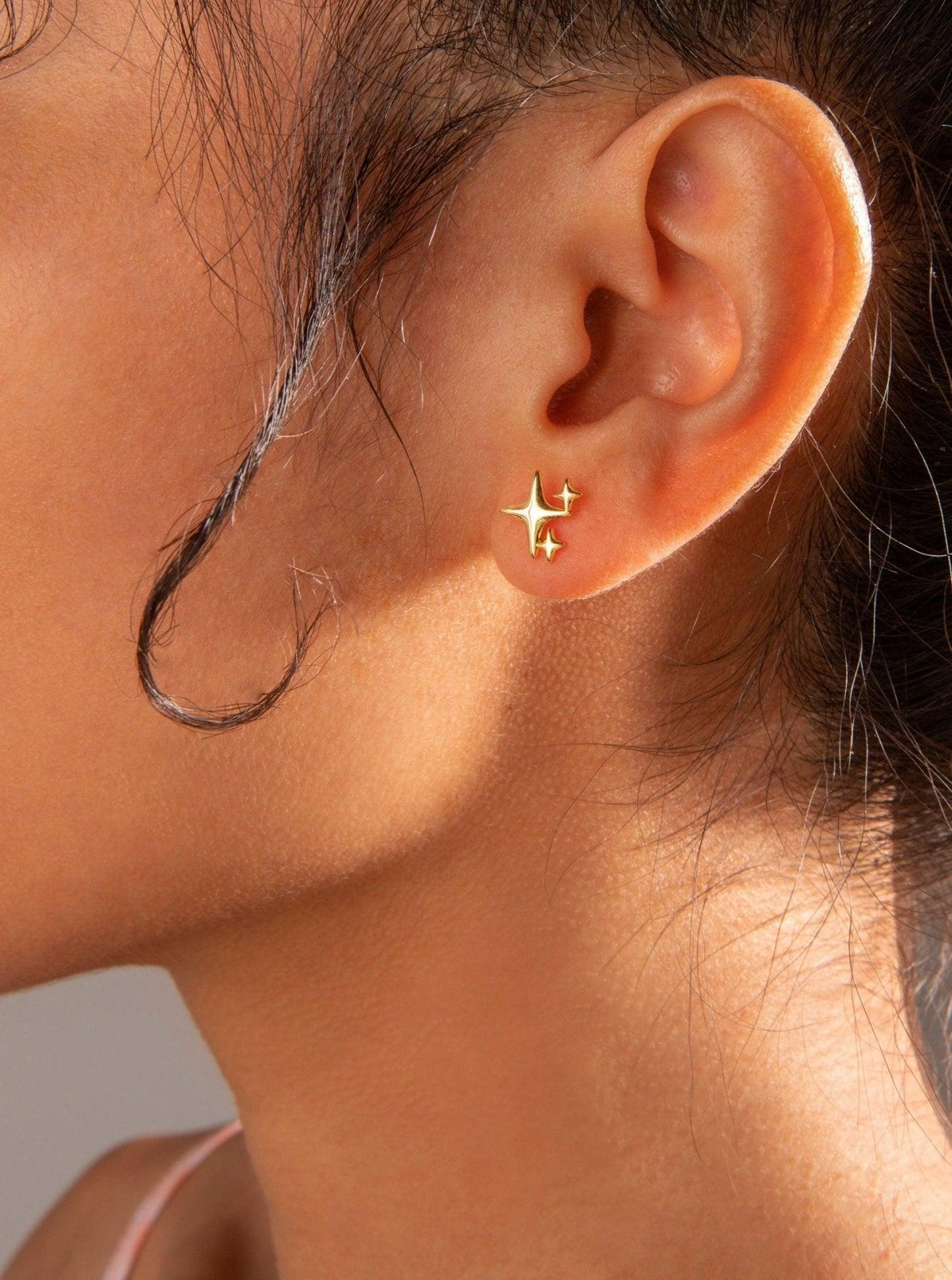 Pendientes de Tuerca Brillantes