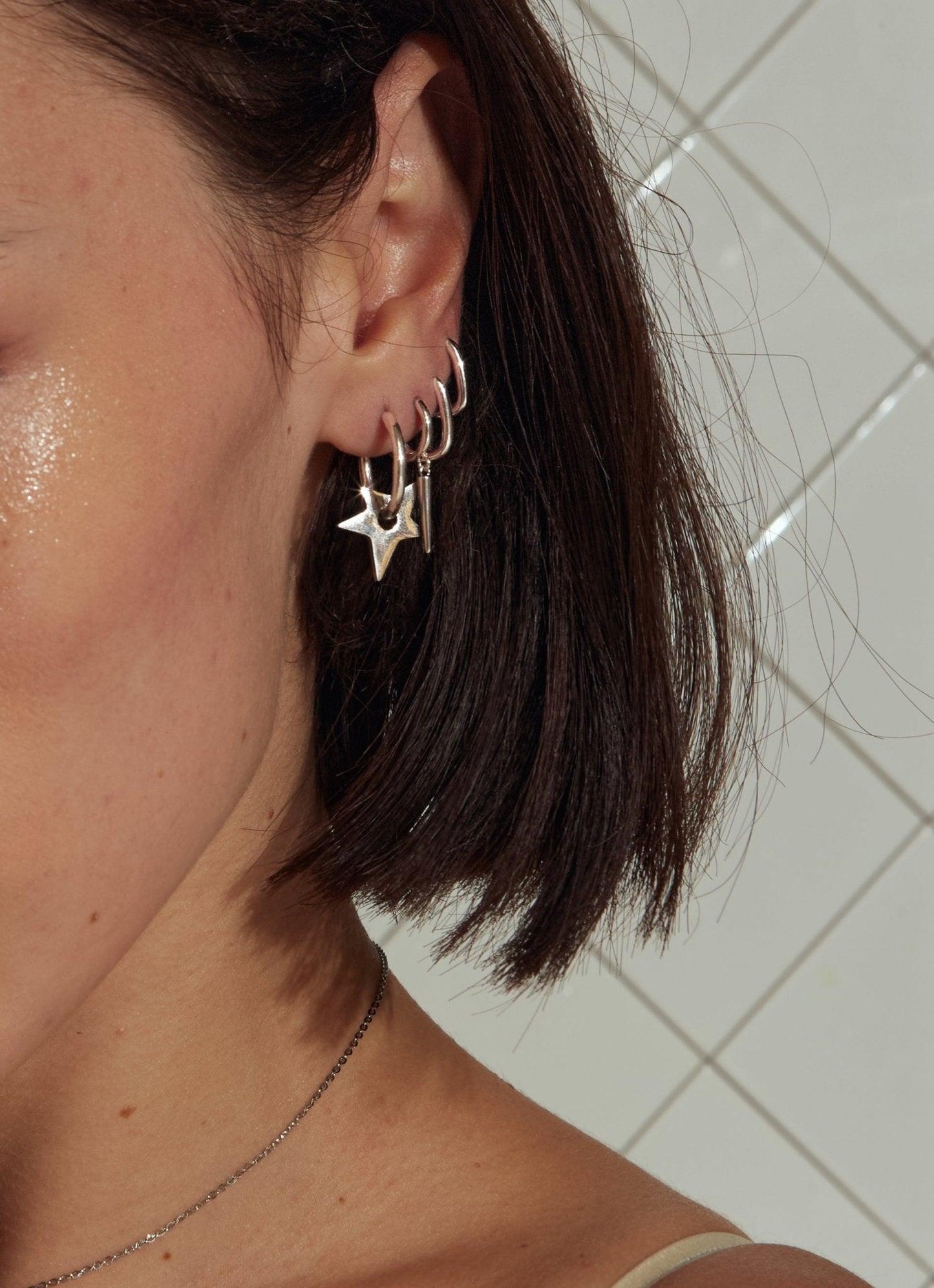 Pendientes Estrella en Plata